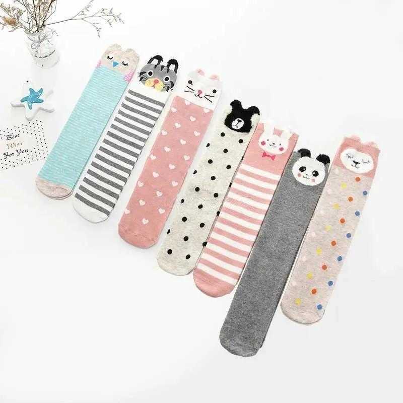 infant CHIld warmer ankle short lovely SOCKS Kids Knee High long cotton Baby cute Animal Over Knee SOCKS girls stockings G251124