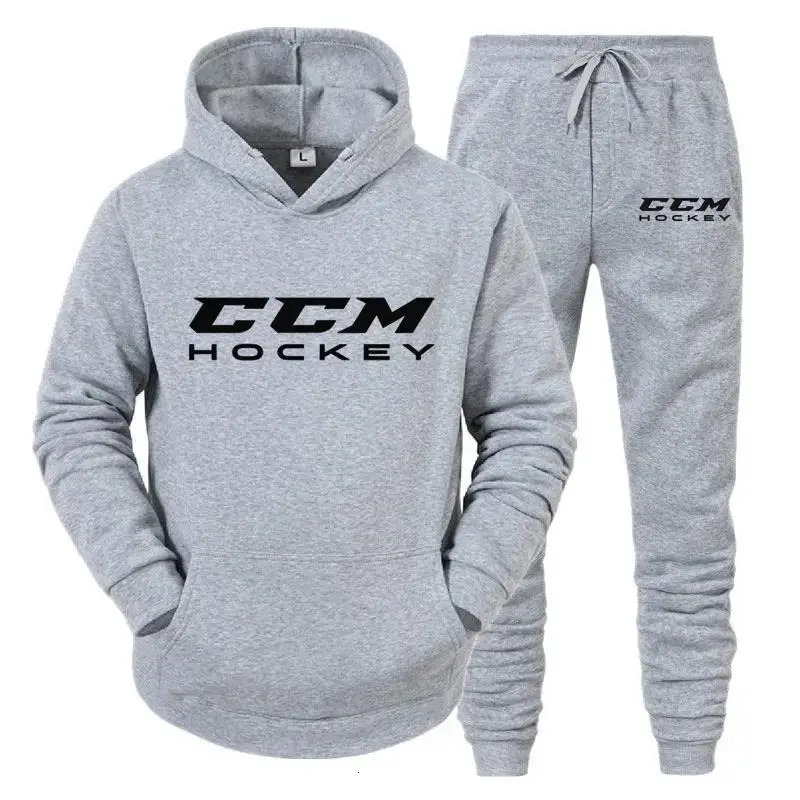 Winter CCM Mens Tracksuit Sets Hoodie High Quality Casual Sportswear Suit Hoodies Pants Warm Tracksuit Sets Mens Hood 251126