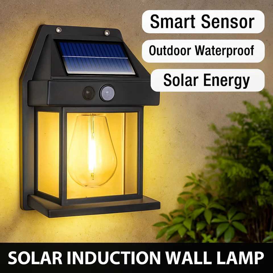 Powerful Solar Wall Light Outdoor Waterproof LED Lamp House Garden Fence Decoration Light Sensor Solar Energy Wall Lantern LEDM251127