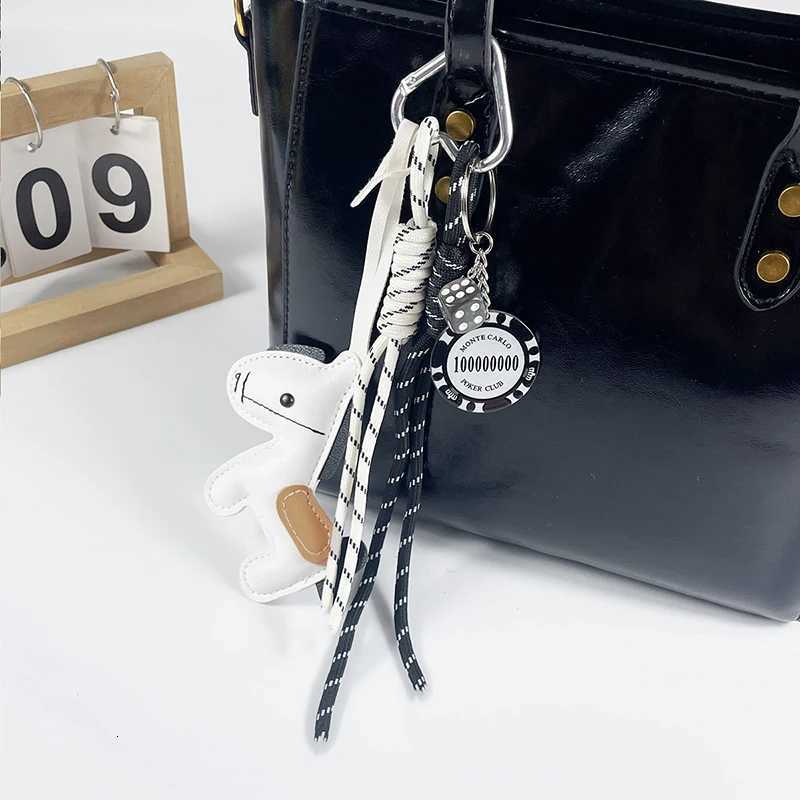 Womens Bag Charm Decoration Cartoon Rocking Horse Womens Leather Charm Bag Key Chain Cute Bag Accessories GiftsT251127