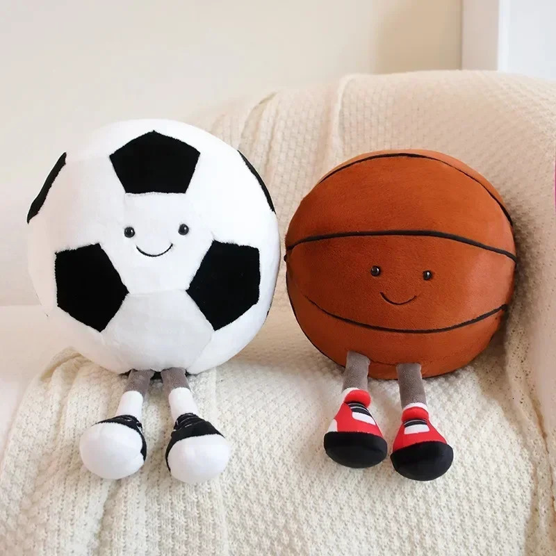 cm football doll basketball plush toy creative football doll pillow pet ball dog and cat interactive toy 251126
