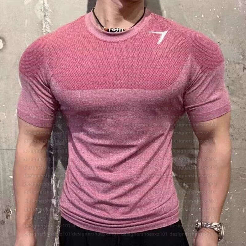 Gymsharkmen Gyms Shark Designer Yogawomen Men Phantom 4 Seamless Sports Fitness Training Quick Dry Slim Fit Short Sleeve Outdoor Breathable Tracksuit