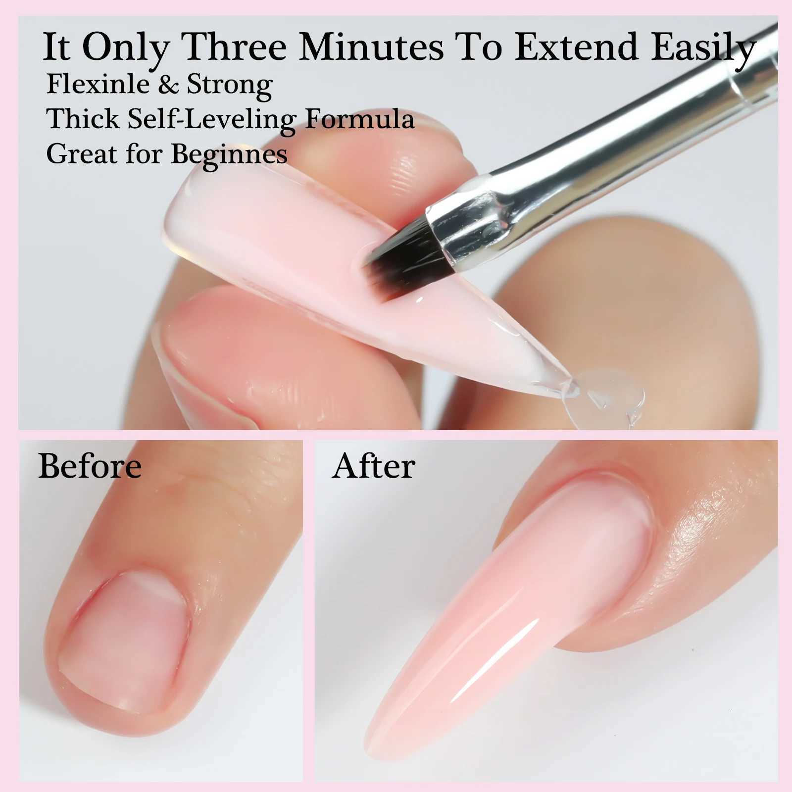 1Jar 150g Poly Nail Gel UV LED Cured Builder Nail Gel Acrylic Crystal Nail Extension Gel For Nails DIY At Home SalonT251127