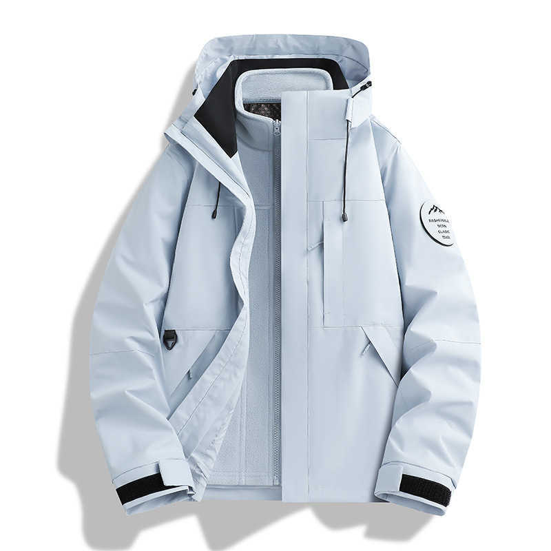 Jumper jacket - winter and autumn outdoor, with added insulation and thickness, detachable, two-piece set, casual, windproof and warm. Z251127