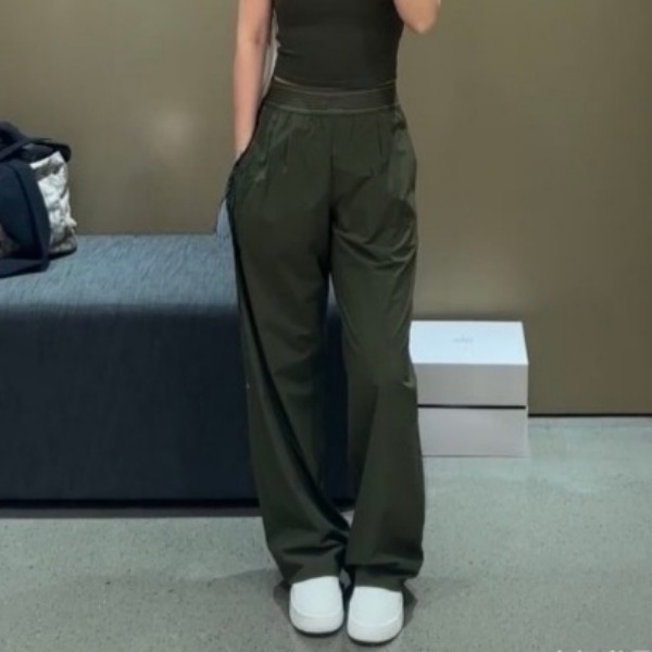 Designer Yoga Sports Pants Womens High-Waist Full-length Dance StudioTrousers Straight-Leg Suit Up Trouser Weekend City Jogger Sweatpants Wrinkle