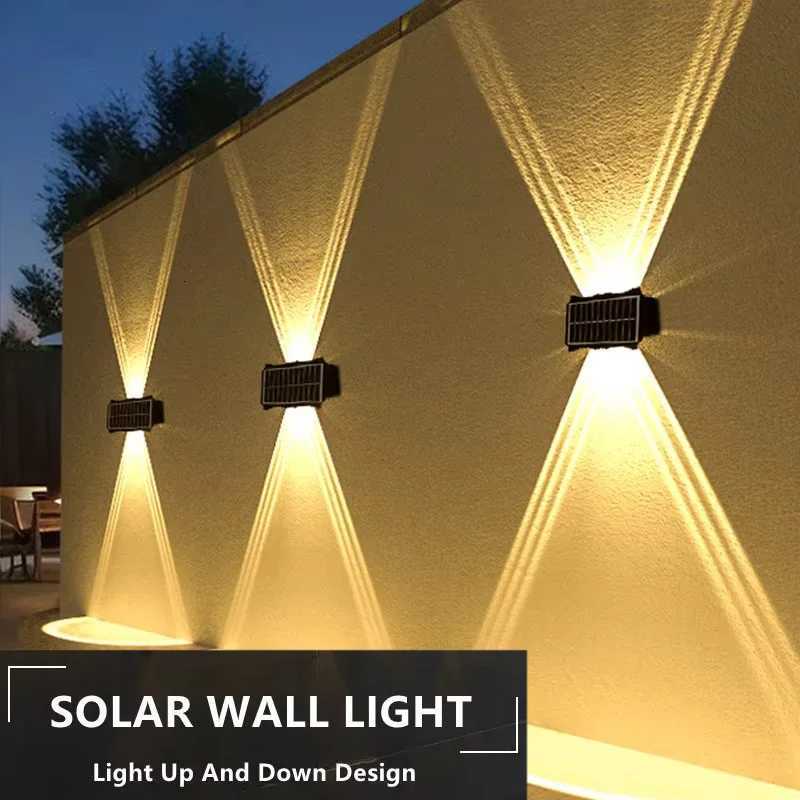 Solar Wall Lamp Outdoor LED Solar Light Waterproof Up And Down Luminous Lighting Yard Garden Decoration Solar Powered LightsM251127