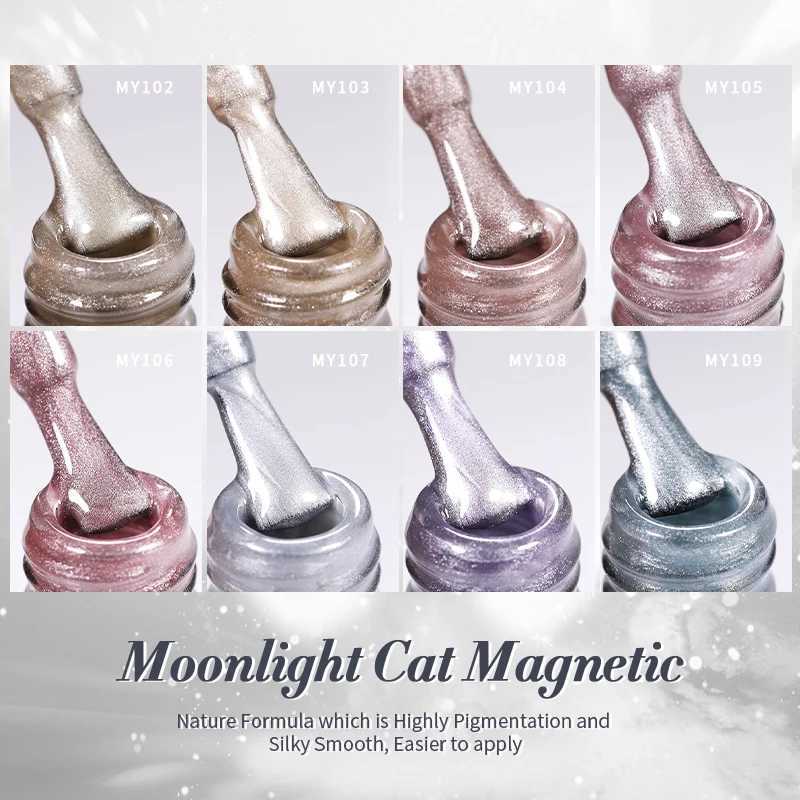 BORN PRETTY Silver Moonlight Cat Magnetic Gel Nail Polish White Light Magnetic Nail Sparkling Glitter Semi Permanent Varnish 10mT251127