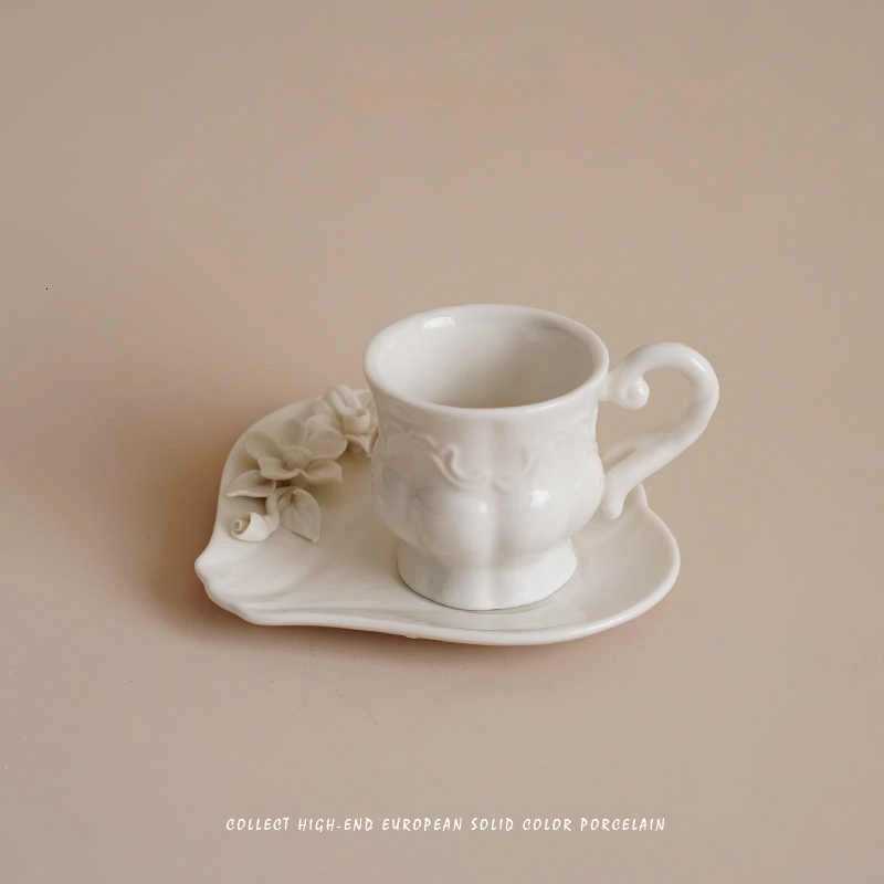 Ceramic Coffee Mug Three-Dimensional Floral Cups and Saucers Hand-Pinched Mug Dessert Bowl Latte Milk Latte Milk Cute Cup C251127