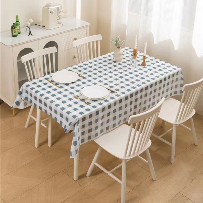XX0371 Factory direct sale waterproof and oil-proof wash-free high-grade dirty picnic home modern style PEVA anti-scalding plaid tablecloth