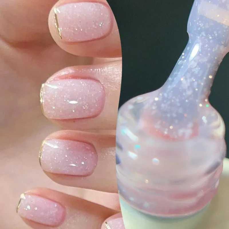 BORN PRETTY 10ml Snow Glitter Gel Nail Polish Pink Milky White Jelly Sequins Semi Permanent Nails Art Design Varnish ManicureT251127