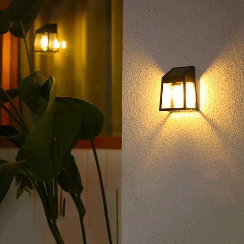 Solar Outdoor Light Garden Sunlight Wall Lamp Home Villa Balcony Wall Light Terrace Decorative Lighting IP65 Waterproof LampsM251127