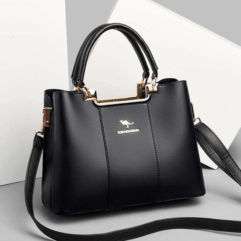 Handbag New Simple Commuter Fashionable Middle-aged Mom Large Capacity Multi-compartment Women's Can Be Shoulder Bag