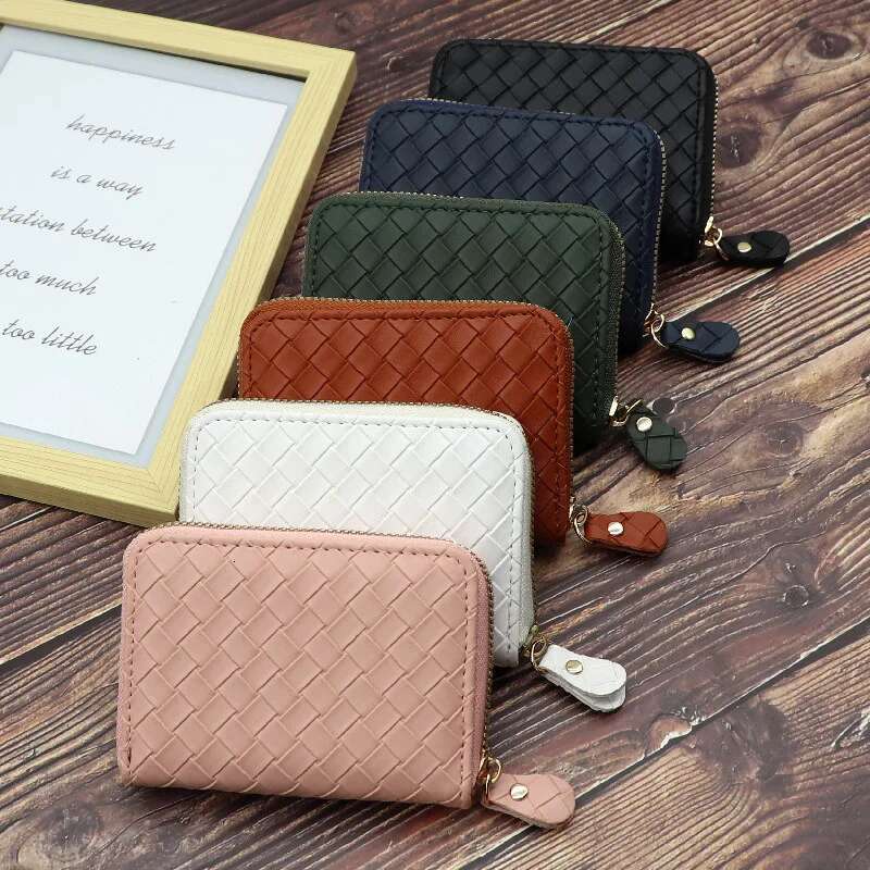 Simple Fashionable Woven Pattern Wallet With Large Capacity And Multiple Card Slots Designer Wallet
