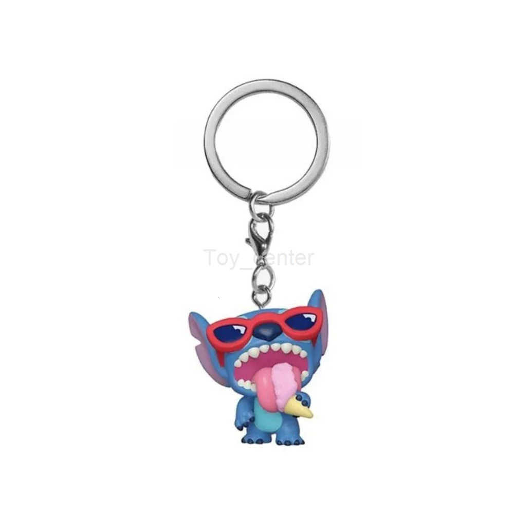 Disney New Anime Keychain Cartoon Mickey Mouse Minnie Lilo Stitch Cute Doll Keyring Ornament Key Chain Car Pendant Kids Gift H251127