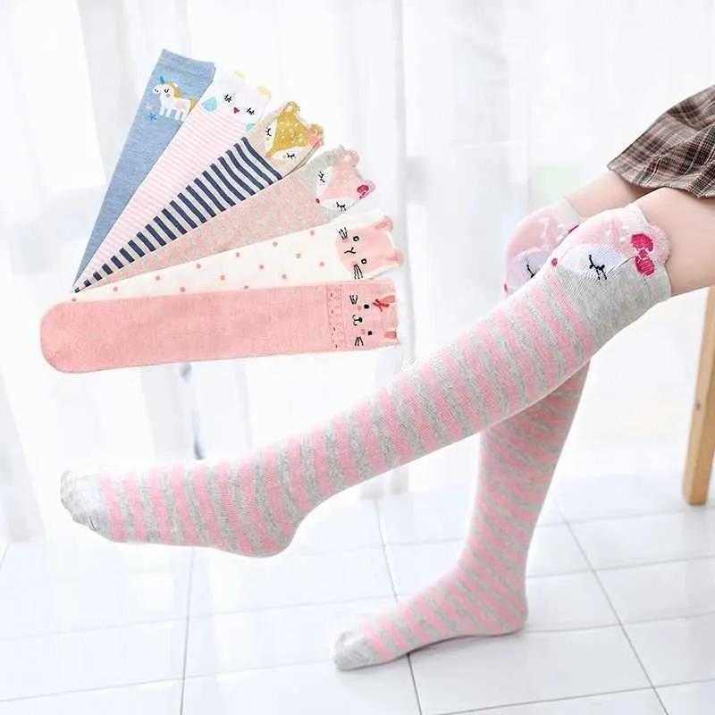 infant CHIld warmer ankle short lovely SOCKS Kids Knee High long cotton Baby cute Animal Over Knee SOCKS girls stockings G251124
