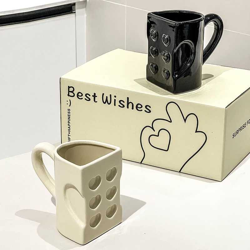 250ml Creative Ceramic Cup Set Couple Water Cup Mug Milk Coffee Cup Breakfast Cup With Gift Box As A Gift Valentines Day Mug C251127