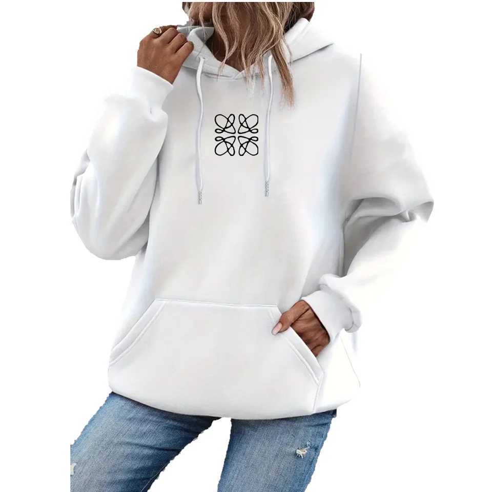 Woman Hoodie Paris Flower Graphic Pullover Comfortable CrewneCK Sweatshirt Autumn Winter Streetwear J251136