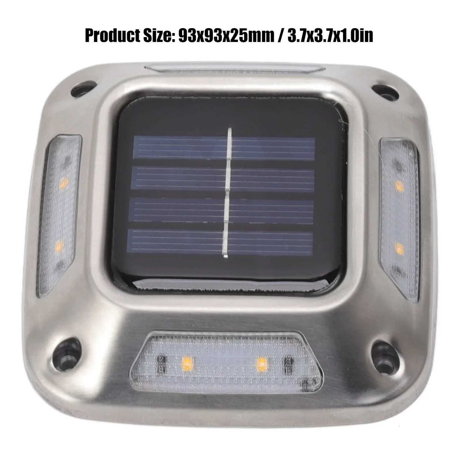 4PCS 8 LEDs Solar Ground Light Waterproof IP65 Warm Light Perfect for Outdoor Courtyards Driveway LightingM251127
