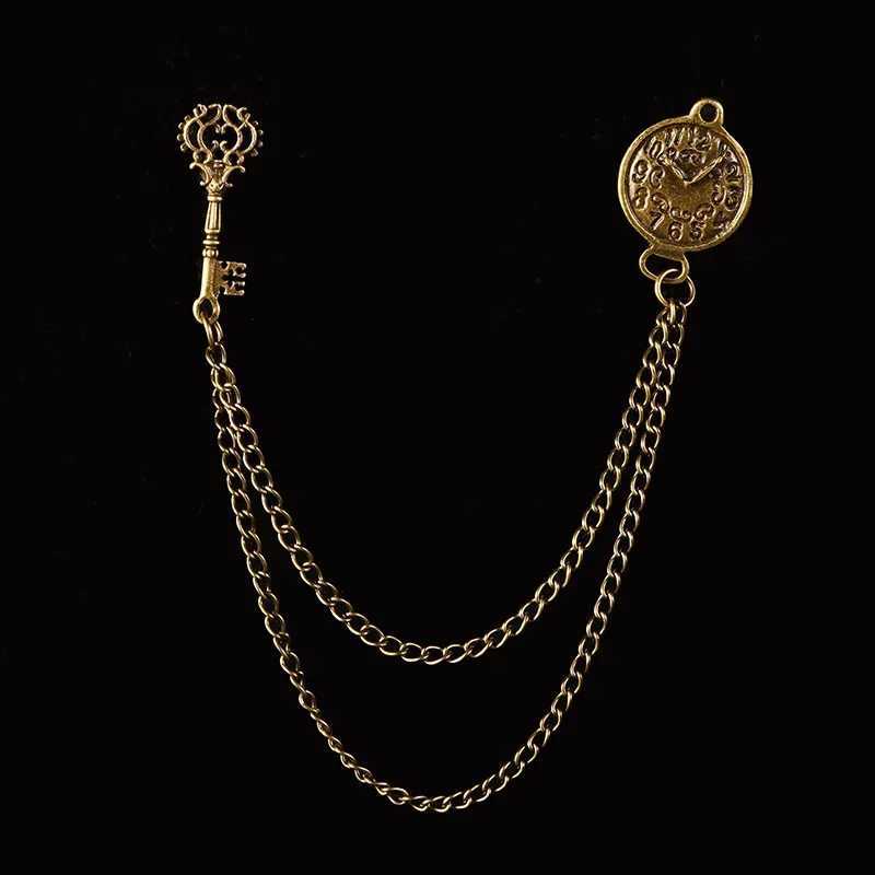 New Fashion Bird Brooch Star Crystal Tassel Chain Lapel Pin Suit Shirt Fashion Clothing Brooches for Women Men AccessoriesT251127