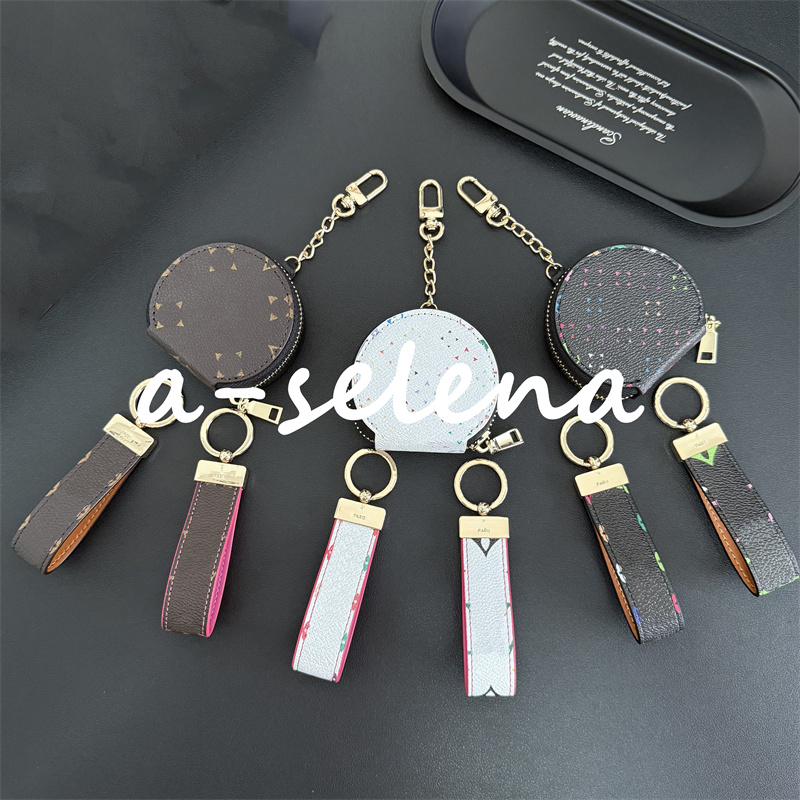 Designer earphone Bag for Air Pods Universal Floral Protection Pouch Case Key chain 2pcs/set