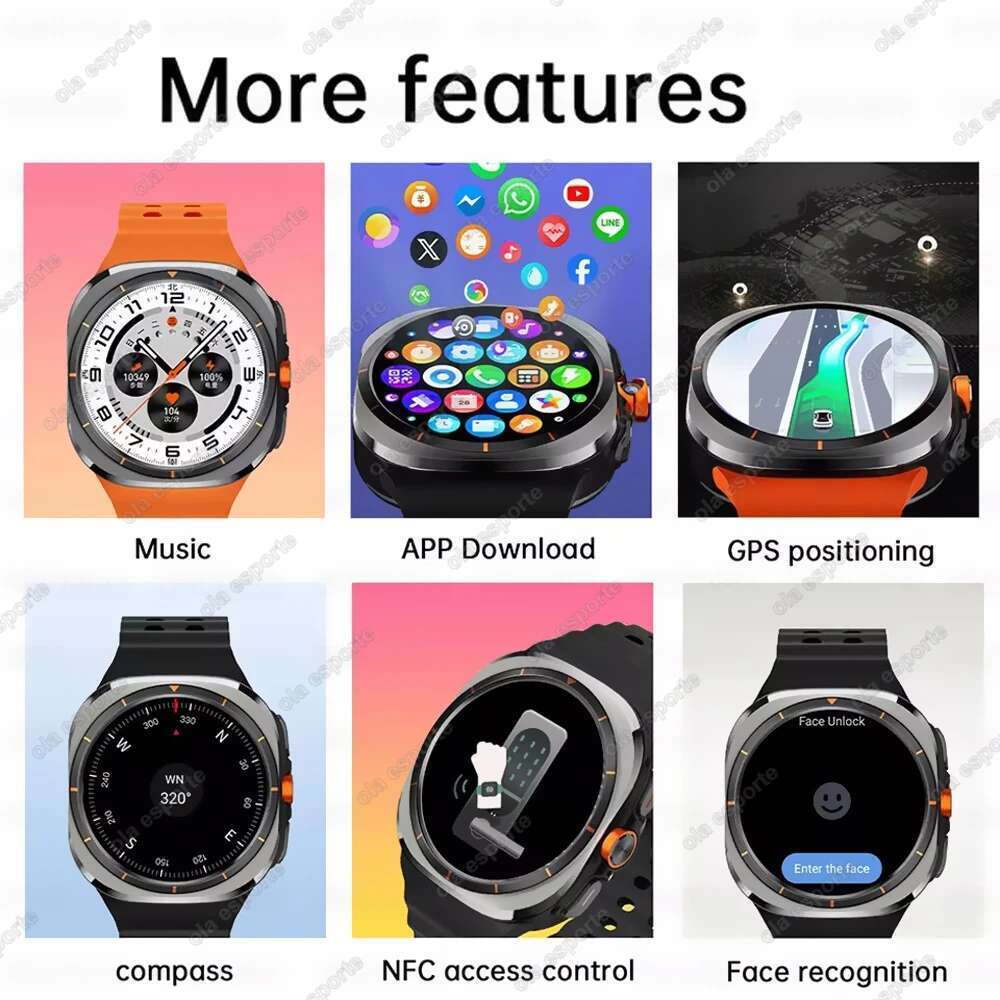 U8 Ultra Smart Men 32GB Memory NFC Bluetooth Call IP68 Waterproof Outdoor Sport Watch New Upgraded Compass smartwatch