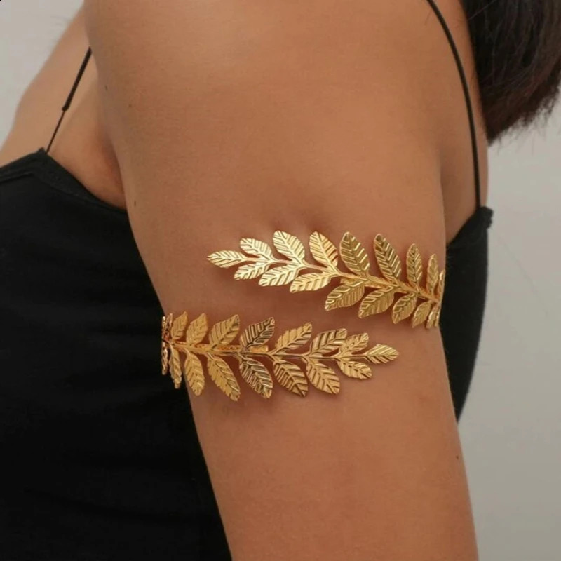 Alloy Spiral Armband Swirl Upper Arm Cuff Bracelet Egyptian Womens Accessories Gold Silver y250415
