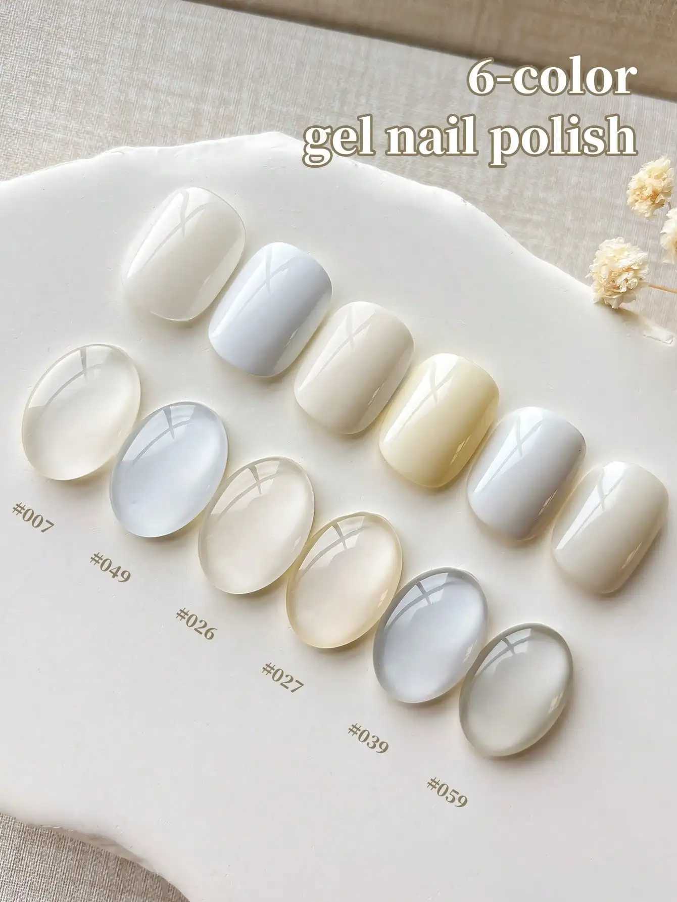 6Pcs 15ml Moonlight White Series Gel Nail Polish Set Popular Color Gel Varnish Kit Soak Off UV/LED Gel PolishT251127