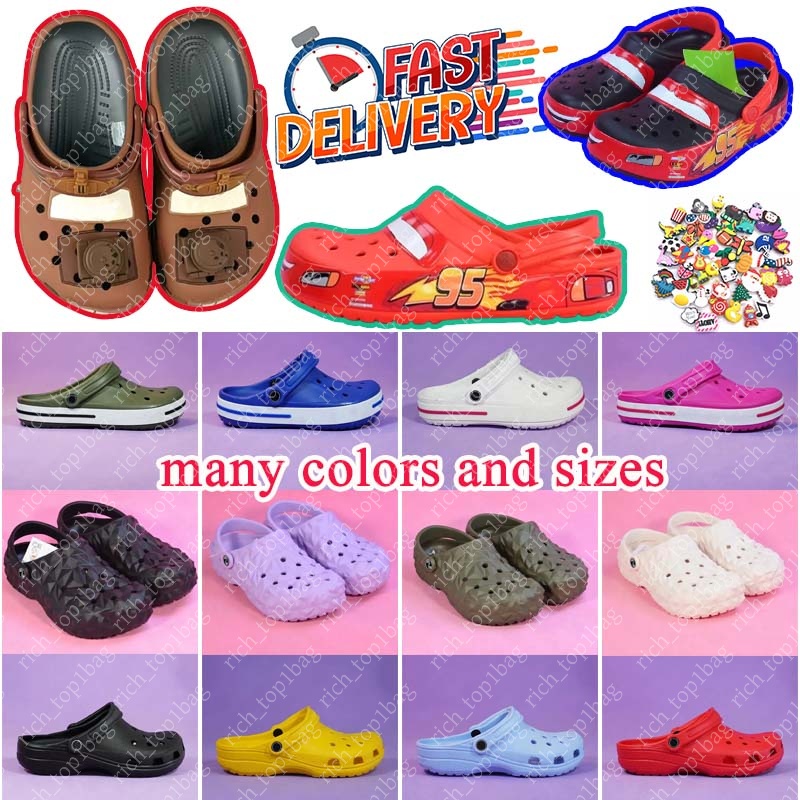 Designer slippers Women Men slides Charms car slider Sandal Slides Platform Sandals beach shoes summer vacation Color big sizes