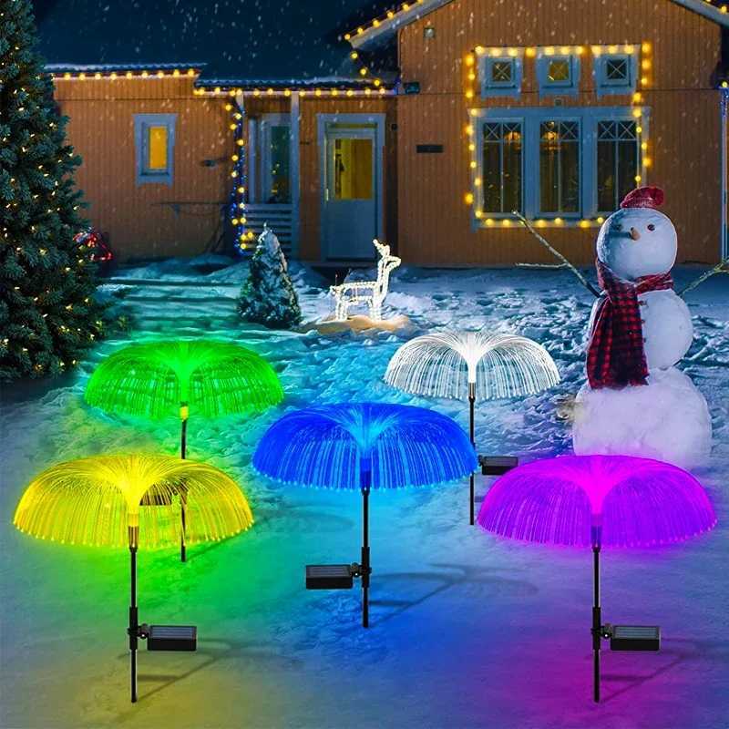 Solar LED Garden Lights Jellyfish Decoration Solar Power Waterproof Outdoor Pathway Solar LampM251127