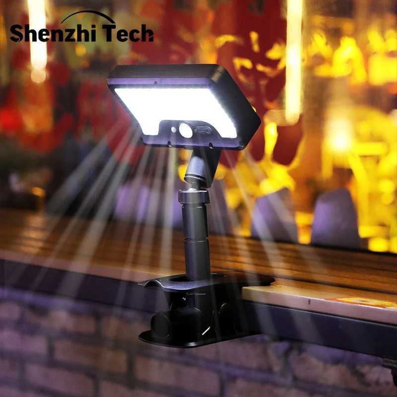 92 LED Solar Clip-on Motion Sensor Lights LED Street Light IP65 Waterproof Wall Lamp for Camping Garden Yard Tent Patio OutdoM251127