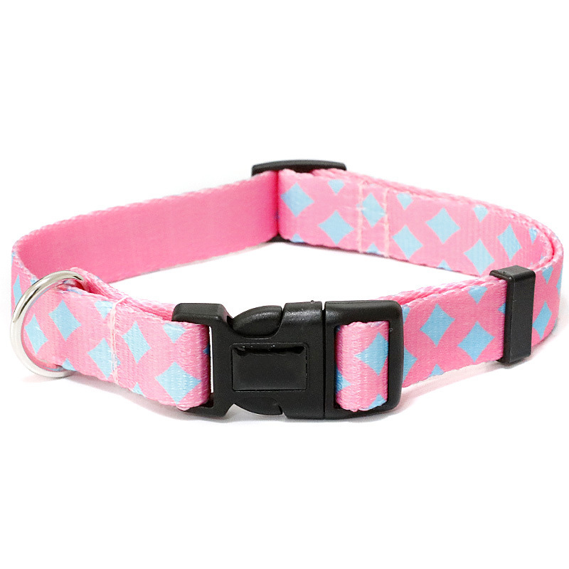 Factory Wholesale Luxury Puppy Collar Green and ECO Three Size Adjustable Pet Dog Collar Colourful Flower Printed Collars | Durable Polyester Dog Coll
