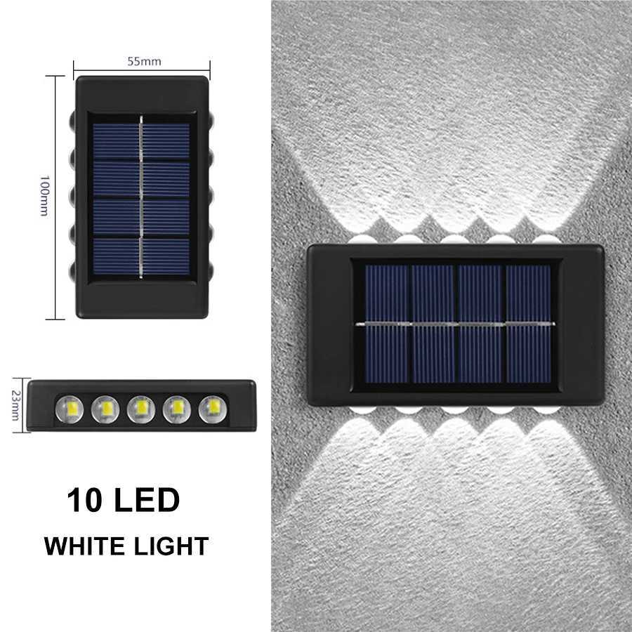 Solar Up And Down Double-headed High Brightness Wall Lights Garden Lights Door Sign Wall Lights Outdoor Waterproof Wall WasherM251127