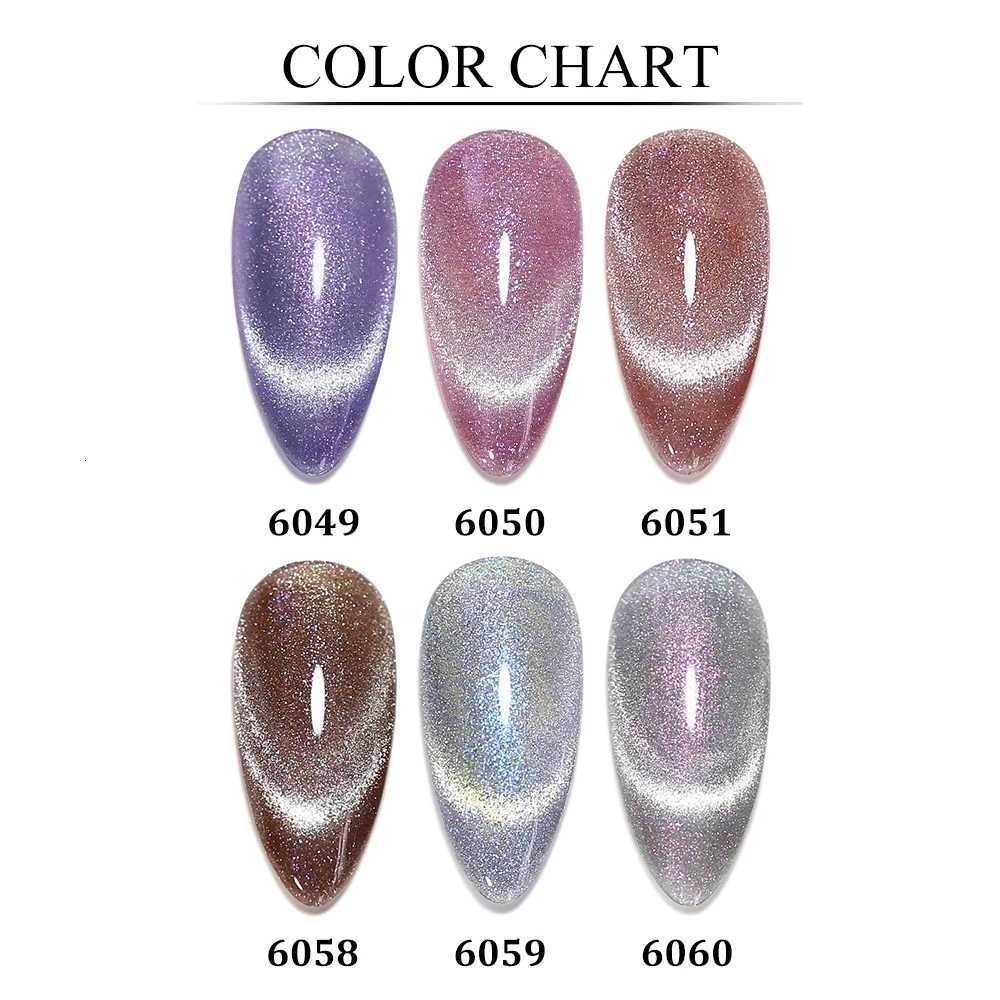 Clou Beaute Red Green Crystal Cat Eye Magnetic Gel Nail Polish 9D Galaxy Effect Holographic Reflective UV LED Varnish Nail ArtT251127