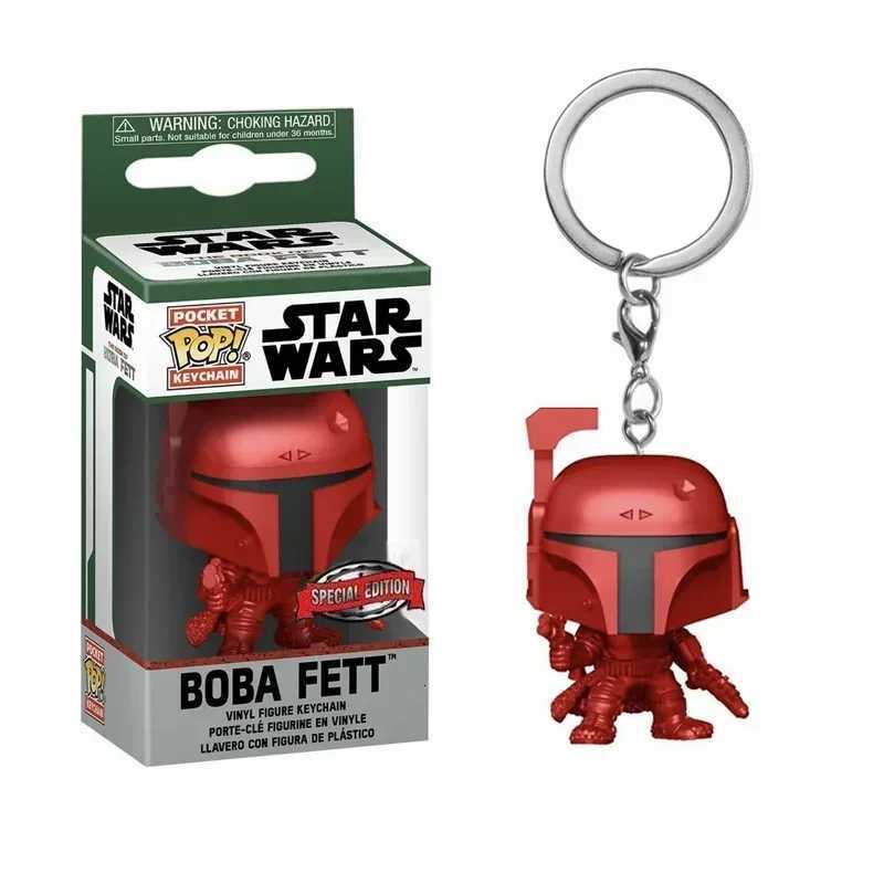 Disney FUNKO Pocket Star Wars Mandalorian Skywalker Luke Chubacca R2-D2 Robot Darth Vader ig-11 Stromtrooper Yoda Child Keychain Toys H251127