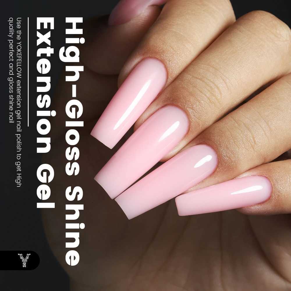 YOKEFELLOW 15g Jelly Extension Gel Nail Polish Nude Pink Clear Building Construct Extend Gel Soak Off UV LED Acrylic Gel VarnishT251127