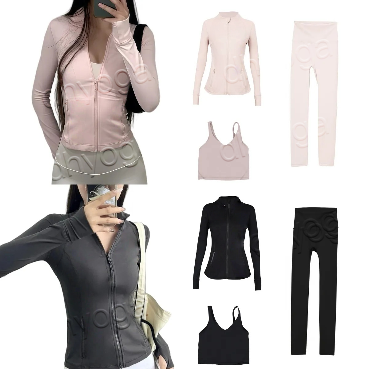 2025 Women Yoga Outfit three pieces Shorts Jackets Pants Suits Exercise Define Close-Fitting Fitness Wear Running Elastic Workout Jacket Sets