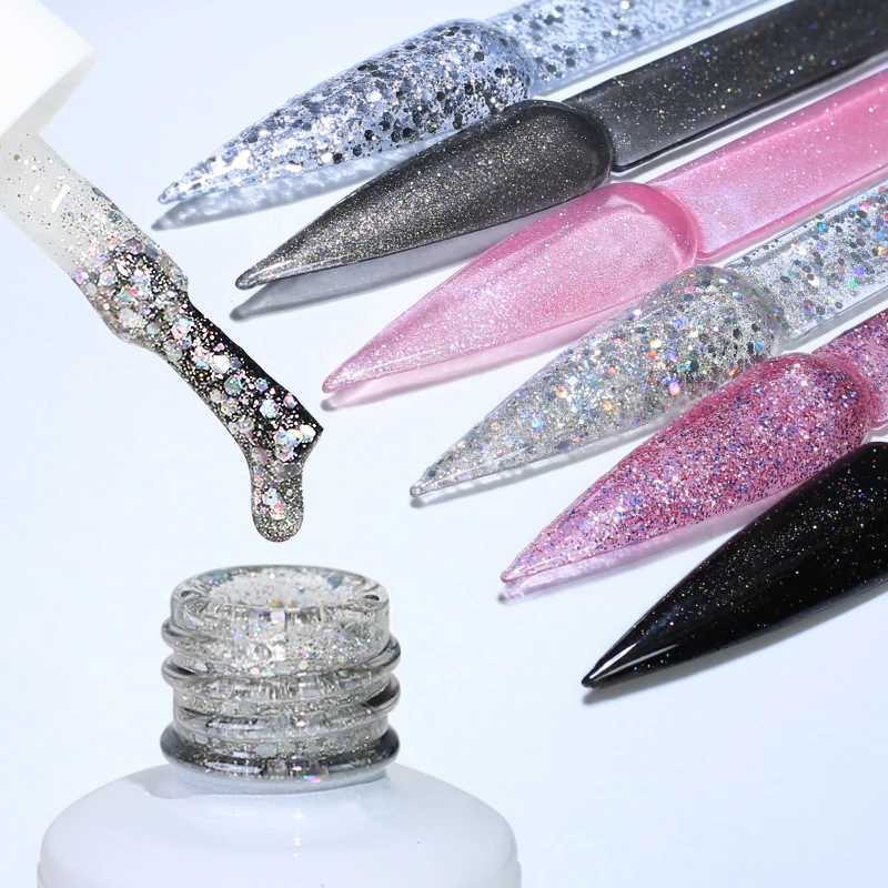 Arte Clavo Colorful Glitter Series 8ml UV Gel Nail Polish Sequin Gel Nail Polish Soak Off UV Gel Varnish Nail Art Gel Polish DIYT251127