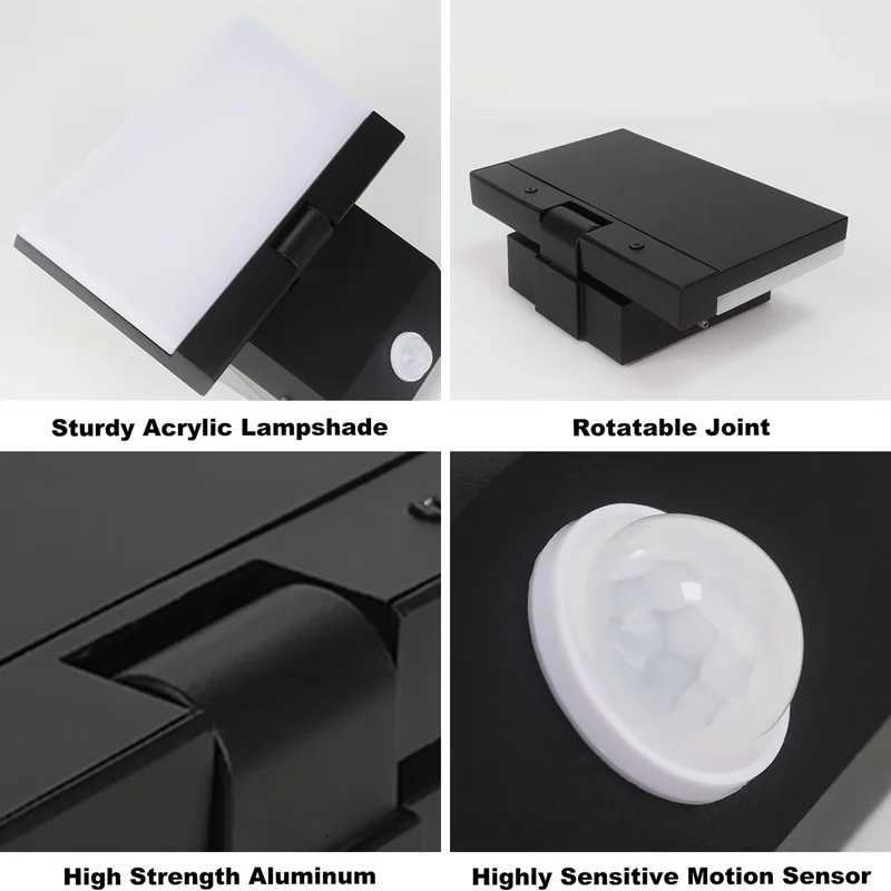Modern Outdoor Wall Lamp LED waterproof IP65 Sensor Wall lights Garden Courtyard Balcony Corridor Porch Bedroom Indoor LampsM251127