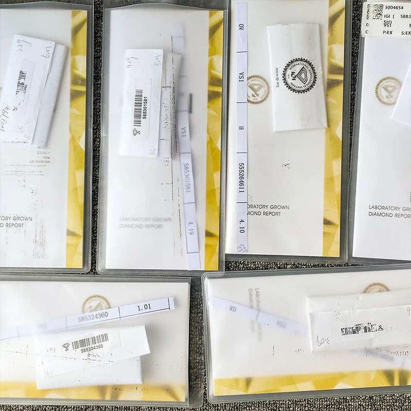 IGI GIA Certificate White Lab Grown Diamond CVD HPHT Round Lab DE Color VVS VS Clarity Loose Diamond Stones For Jewelry Making