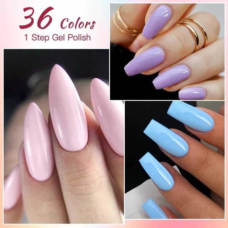 6pcs 1-step Gel Polish Set 3 IN 1 Gel Nail Polish Soak Off LED UV Gel Nail Varnishes No Need Base Top Coat Gel Nail Supplies DIYT251127