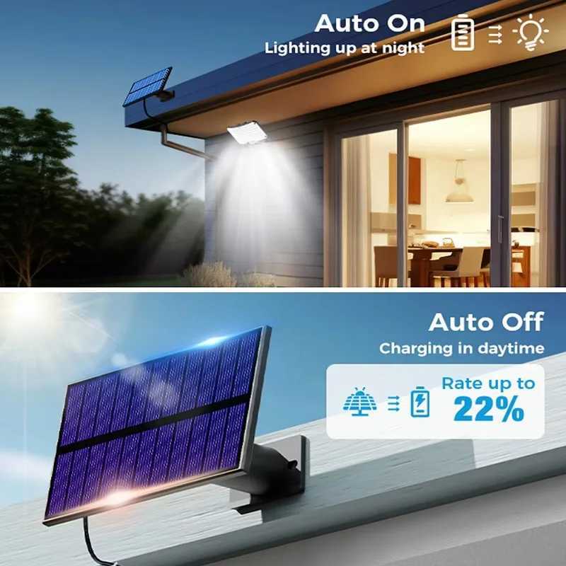 Solar Lights Outdoor with Lights Reflector and 3 Lighting Modes Solar Motion Sensor Wall Lights IP65 Waterproof for Garden YardM251127