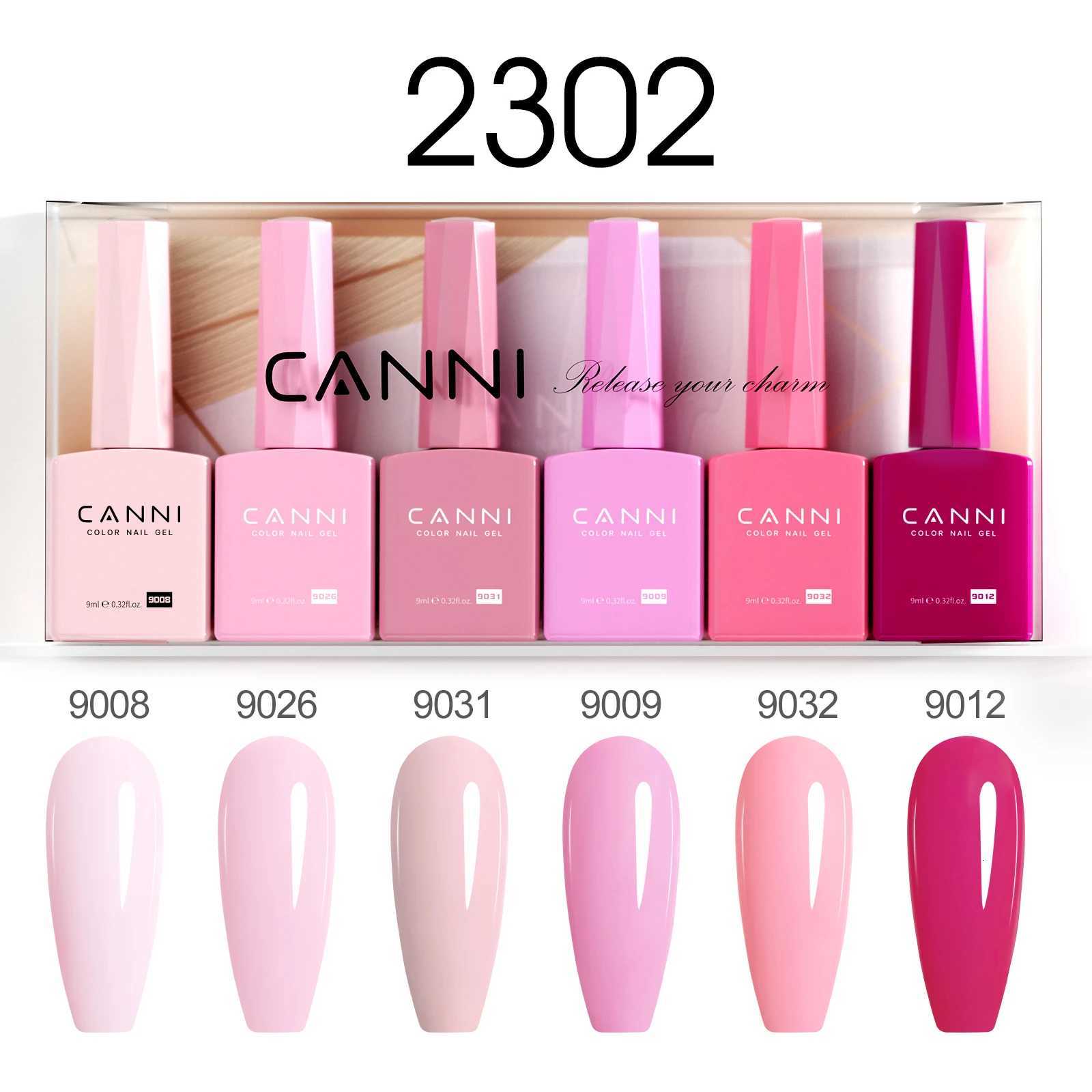 2/6pcs/kit CANNI TPO FREE HEMA FREE Nail Gel Polish Kit Gorgeous Color Semi Permanent Gorgeous Full Coverage Soak off UVLED GelT251127
