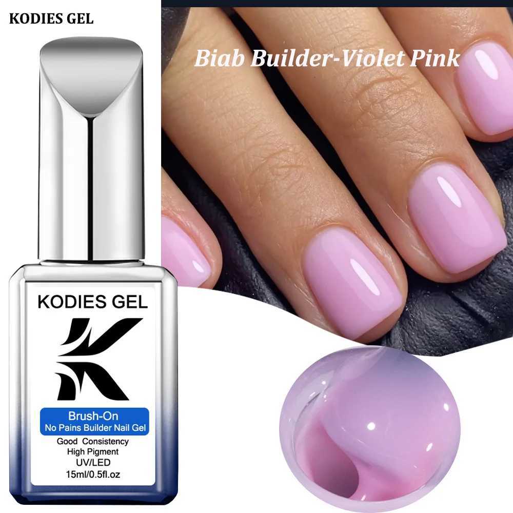 KODIES GEL Biab Builder Nail Gel In A Bottle Violet Pink Construction Extension Gel Manicure Brush-On Sculpt Gellak Nails ArtT251127