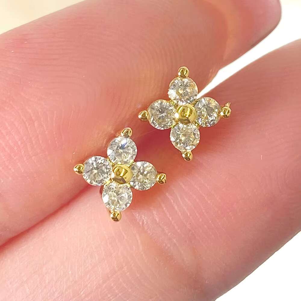 DHCollections Girl Fine Jewelry Sweet Factory Custom Multi Color Stone Black Gold Plated Sterling Sier Mini Stud Earrings for Kids