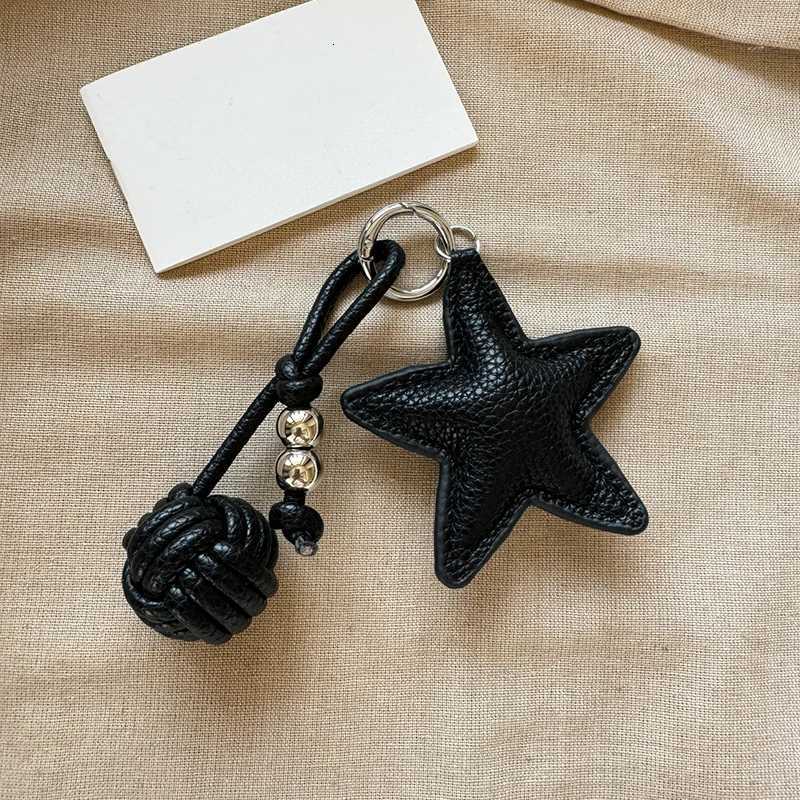 Handmade Star Woven Ball Keychain for DIY Bag Pendant Creative Gift for Women Charm Hanging Decoration AccessoriesT251127