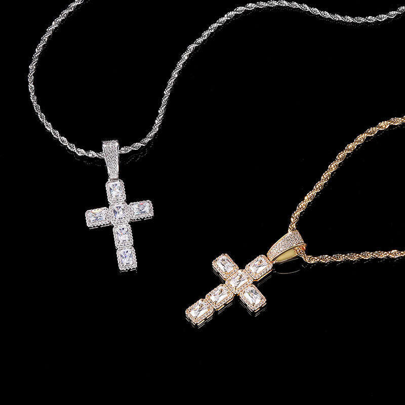 DHcollections Unisex Brass and Copper Cross Pendant Necklace for Party and Halloween
