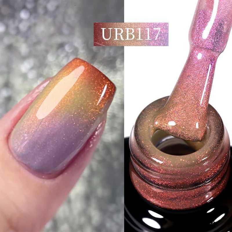 UR SUGAR 7ml Thermal Auroras Glitter Gel Nail Polish Winter Temperature 3 Colors Changing Soak Off UV LED Manicure Nails GelT251127