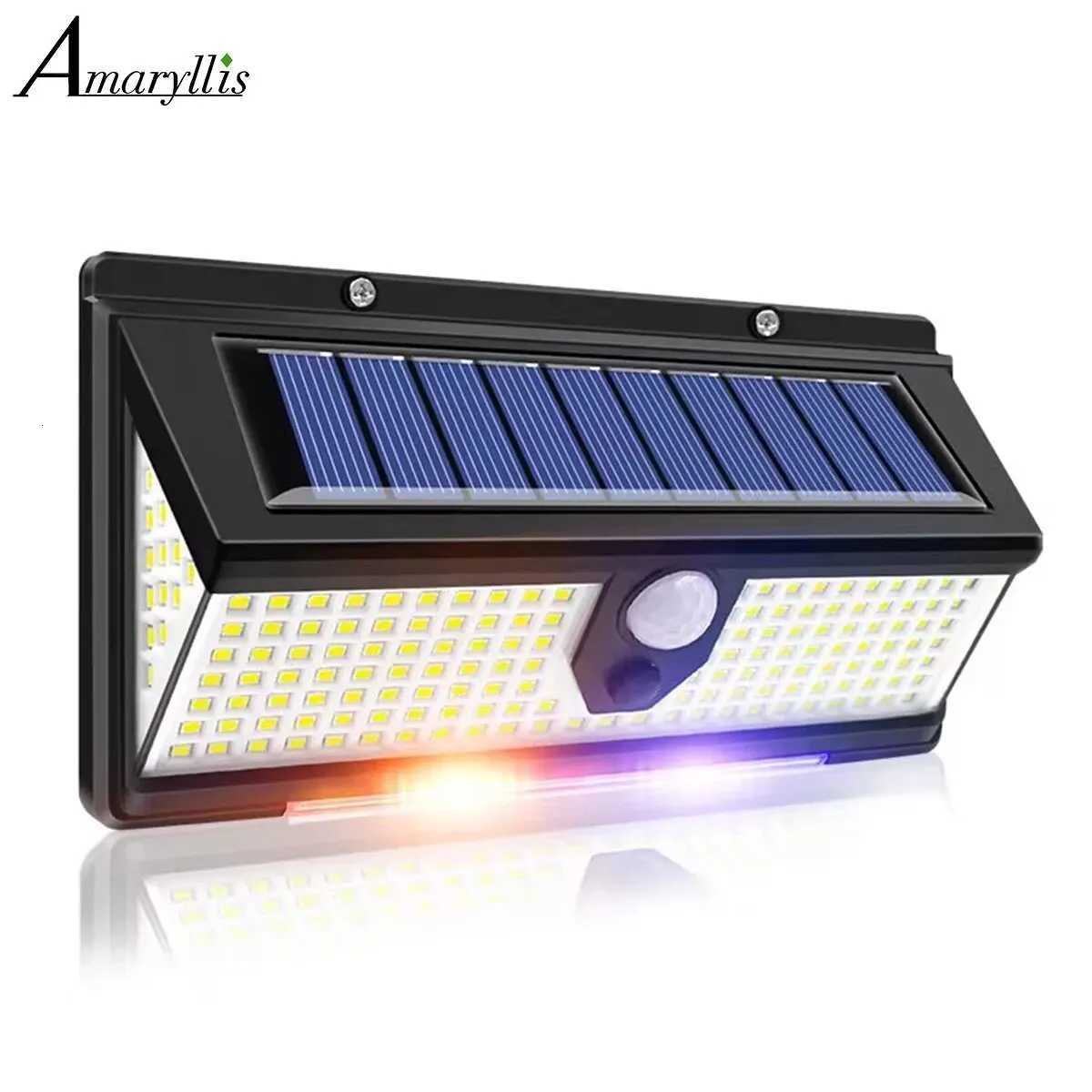 190led Solar Led Light Outdoor Garden Decoration Wall Lamp With 4 Mode IP65 Waterproof Solar Motion Sensor Light For Yard DoorM251127
