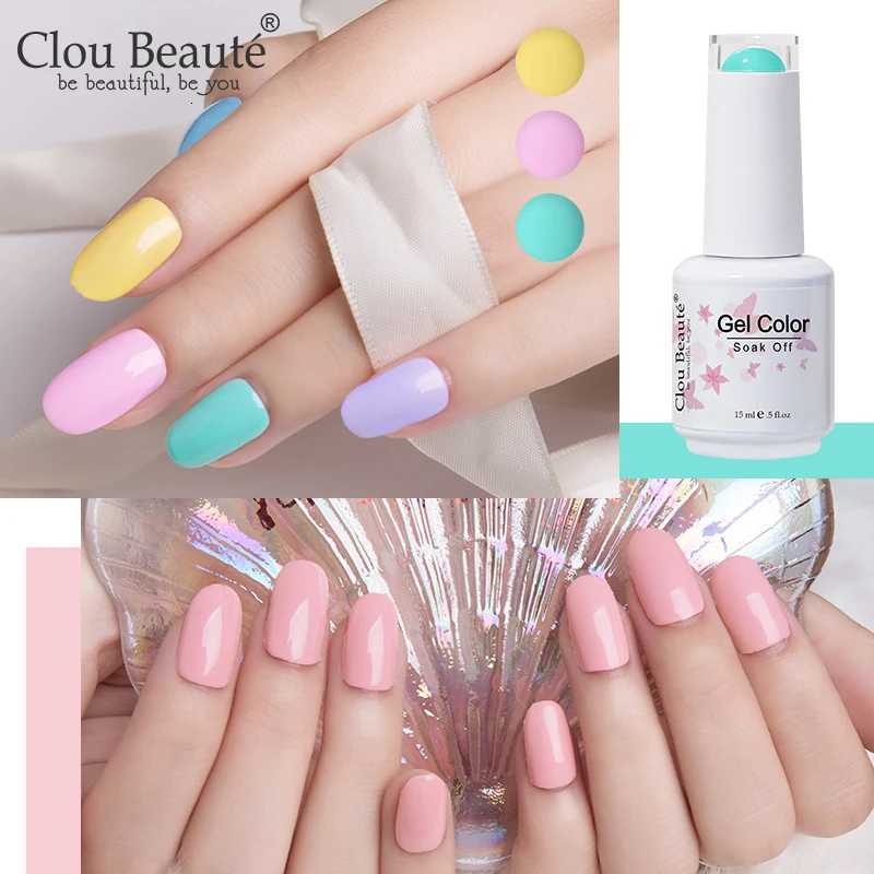 Clou Beaute Grey Color Nail Gel Polish Full Coverage Nail Polish Dark Red Gel Lacquer Varnish Vernis Semi Permanent Nail ArtT251127