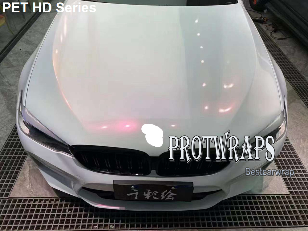 Premium HD Glitter Pearl white Red Gloss Vinyl Wrap Sticker Whole Car Covering Film Foil Air Release 1.52*18m 5x59ft With PET liner